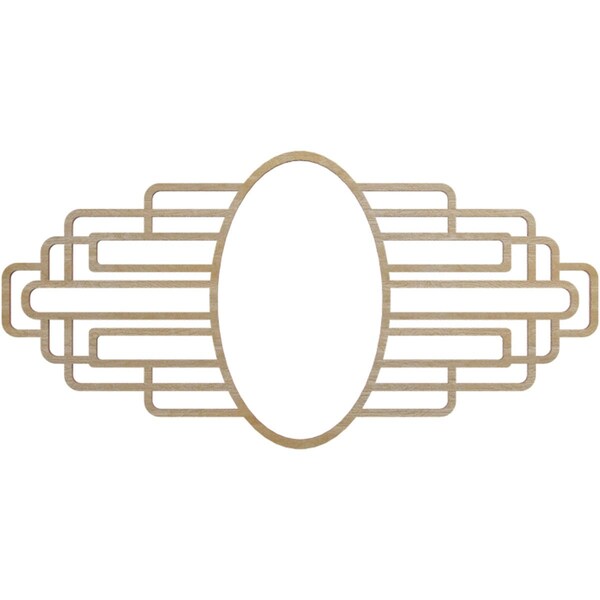Ekena Millwork Elizabeth Wood Fretwork Pierced Ceiling Medallion, Hickory, 18"W x 9"H x 5"IW x 8 1/2"IH x 3/8"T CMWP18X09X0375EBHI - main